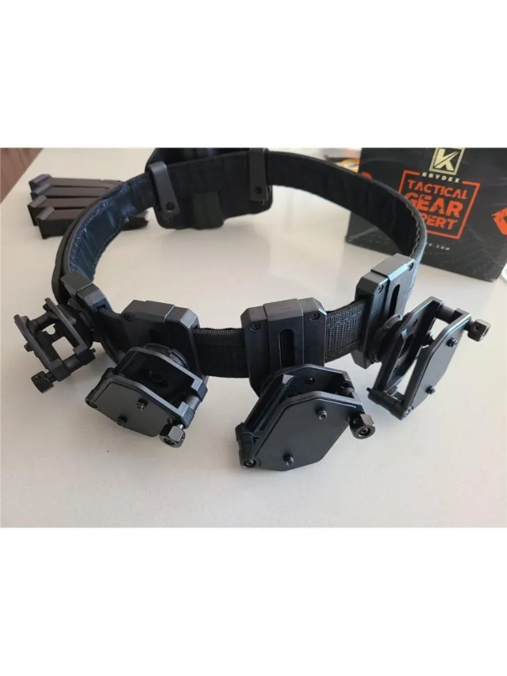 3-Gun Shooting Belt & 4 pcs Speed Pistol Mag Pouches